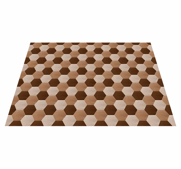 Vinylteppich Holz Sechseckige holzstruktur - TenStickers