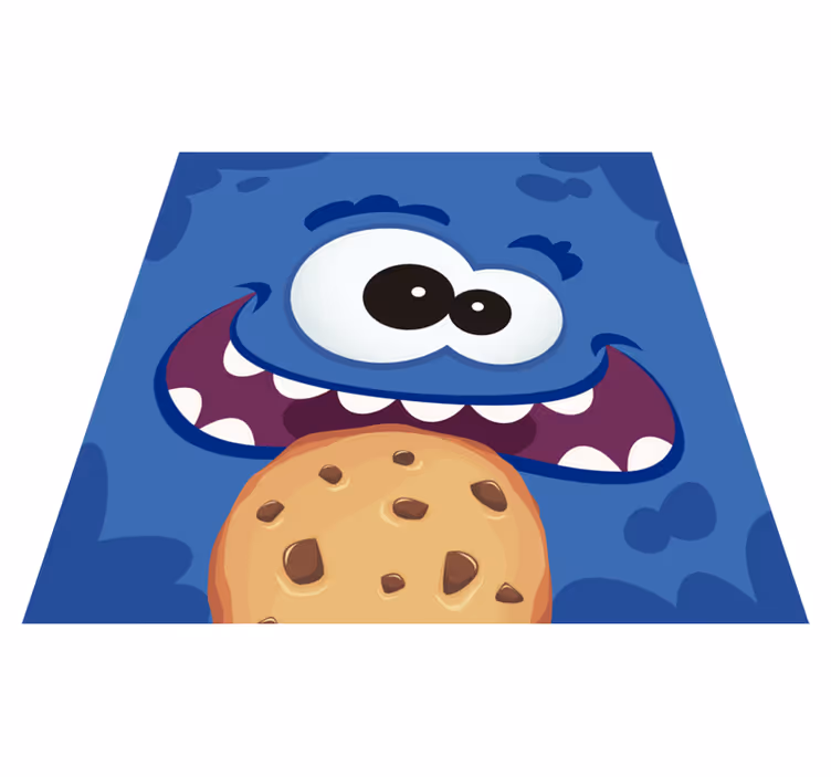Vinylteppich kindlich Keks monster - TenStickers