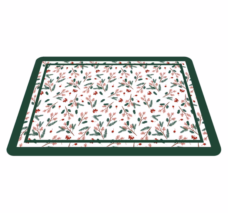 Vinylteppich Wohnzimmer Blumenmuster frohe weihnachten - TenStickers