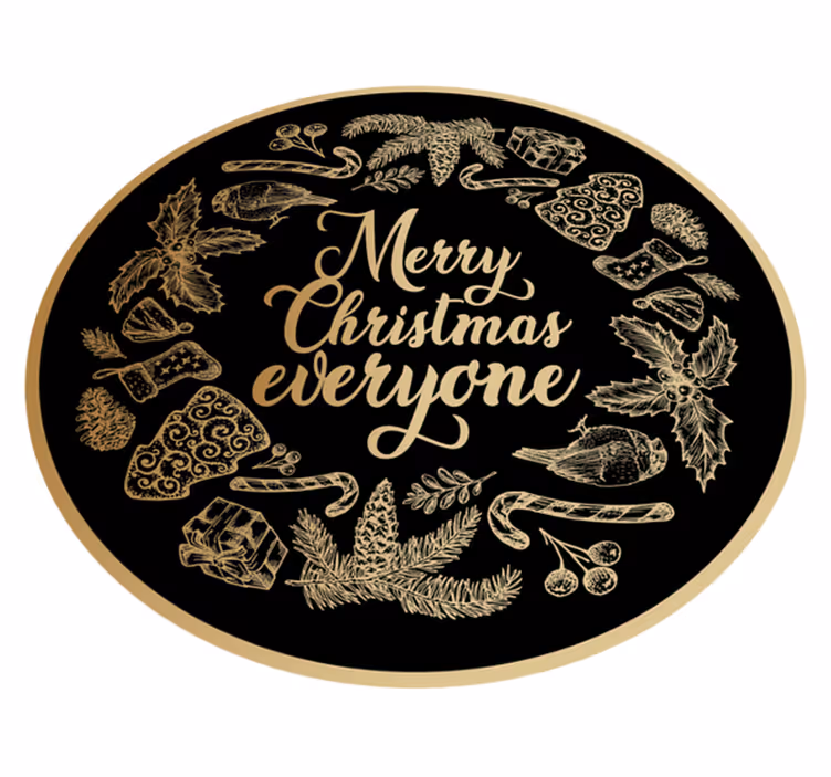 Vinylteppich Wohnzimmer Frohe weihnachten an alle - TenStickers