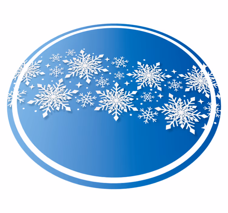Vinyl Teppich Weihnachten winterschneeflocken - TenStickers