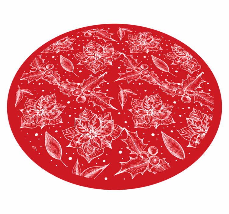 Vinylteppich Wohnzimmer Elegante vinylrugs weihnachtsstil - TenStickers