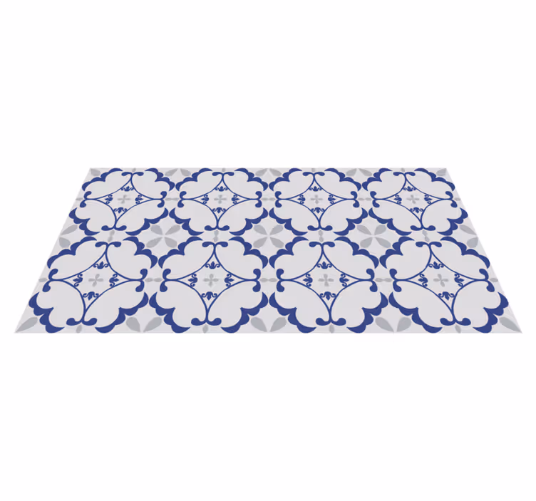 Vinylteppich Mosaik hellgrau und blau - TenStickers