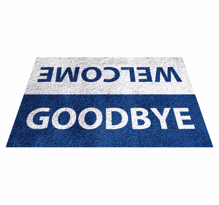 Vinyl Teppich Text willkommen auf wiedersehen erklärung - TenStickers