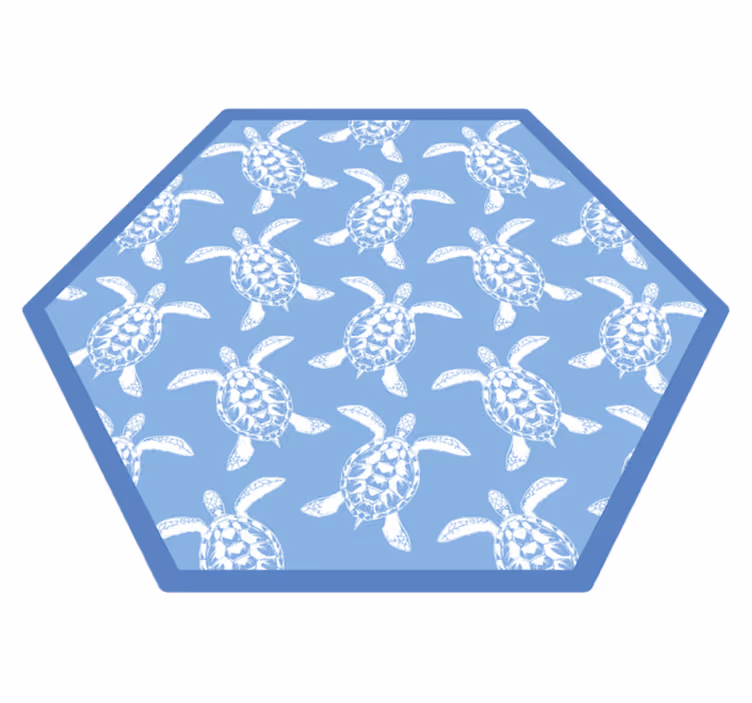 Vinyl Teppich Bad schildkrötenmuster - TenStickers
