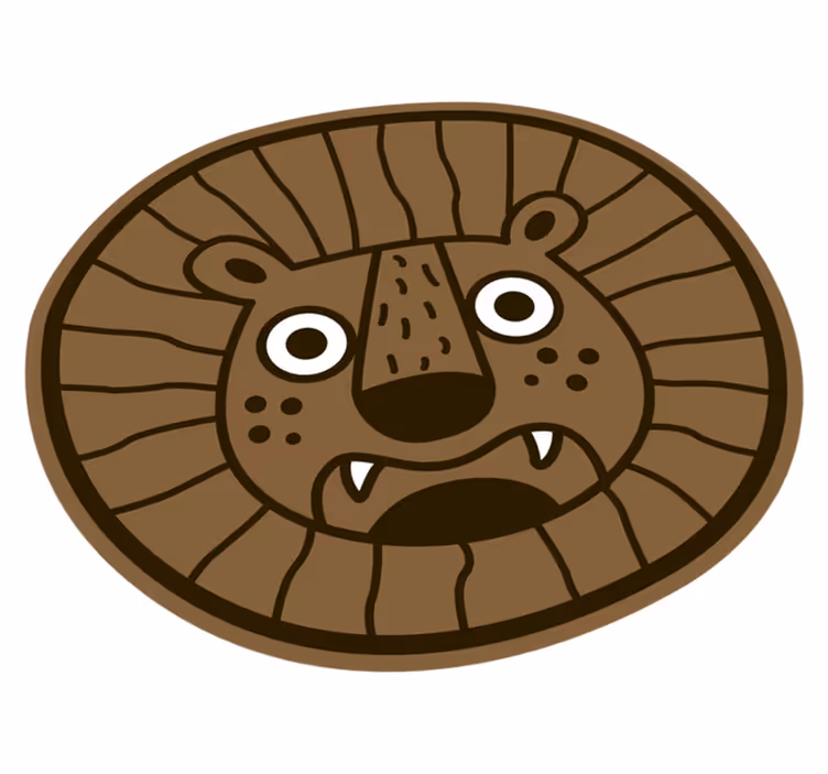 Vinylteppich Tiere Vinyl teppich löwe für kinder - TenStickers