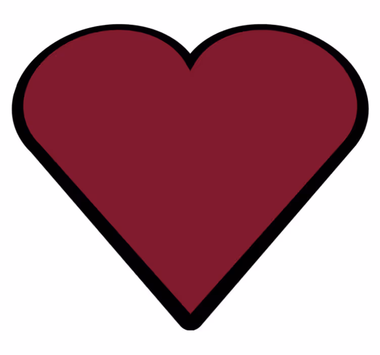 Vinylteppich rot Herzform - TenStickers