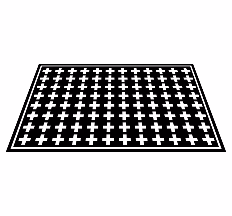 Vinyl Teppich geometrisch kreuzmuster-design - TenStickers