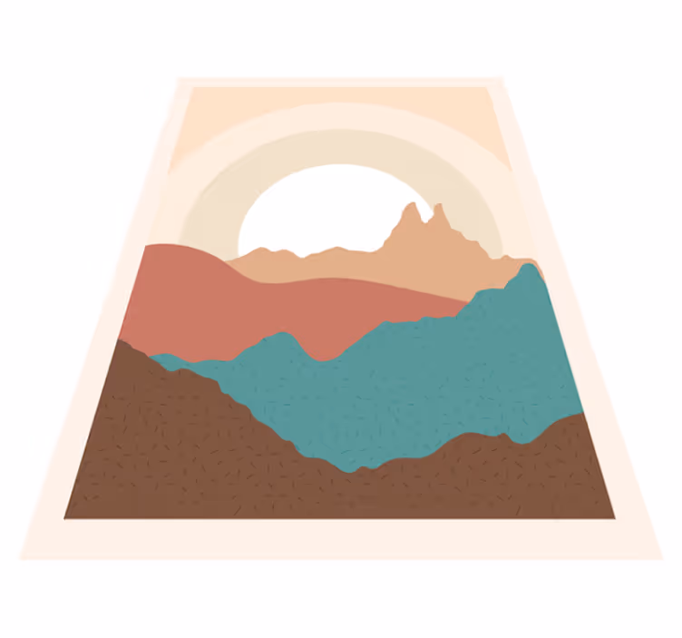 Vinyl Teppich Natur abstrakte bergschichten - TenStickers