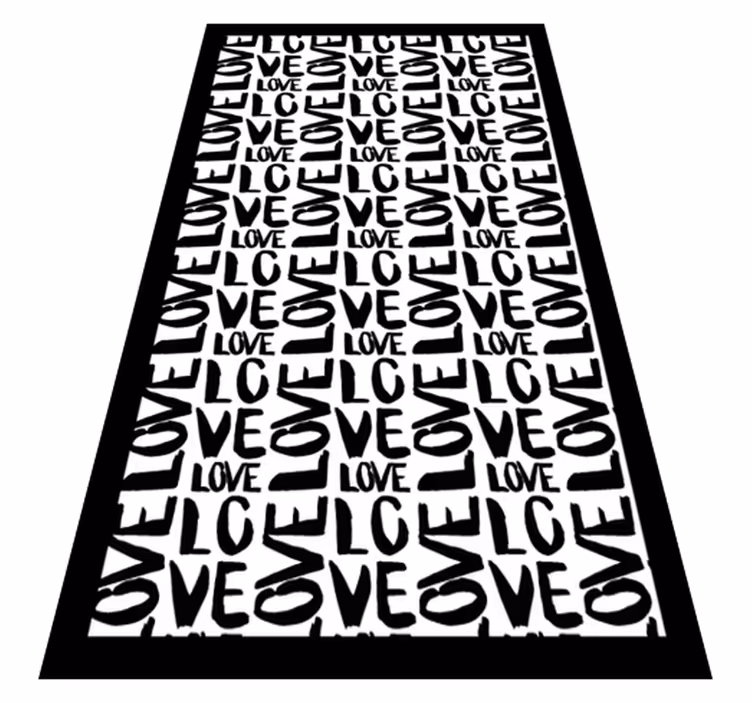 Vinyl Teppich Text ausdrucksstarker liebestext - TenStickers