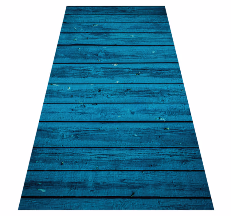 Vinyl Teppich blaues Holz - TenStickers