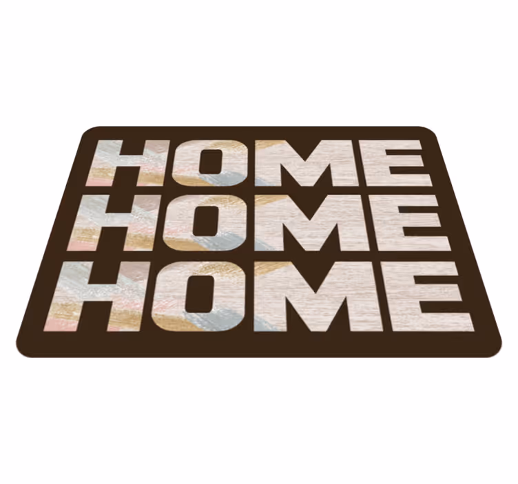 Vinyl Teppich Text willkommen zu hause eingang - TenStickers