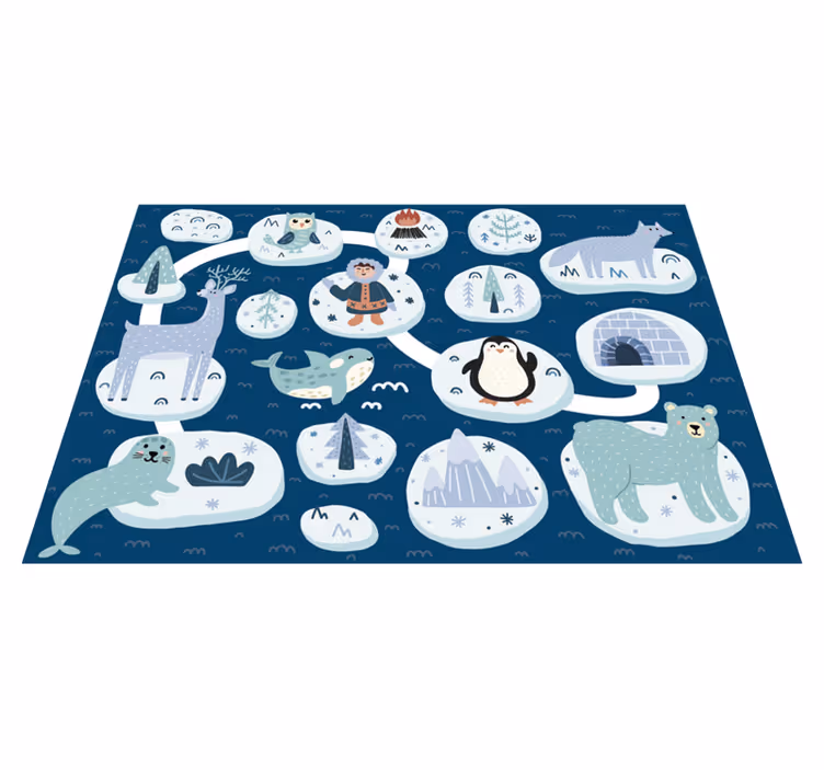 Vinyl Teppich Kinder arktisches abenteuer - TenStickers