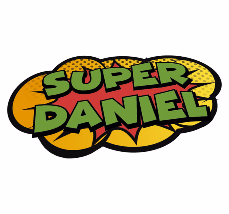Vinylteppich mit Name Superkraft - TenStickers