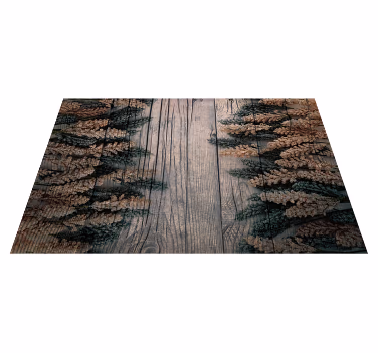 Vinylteppich Natur Vinyl teppich weizen auf dem holz - TenStickers