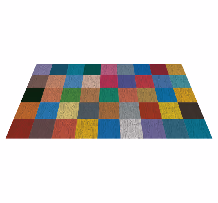 Vinylteppich Holzoptik mehrfarbiges schachbrett - TenStickers