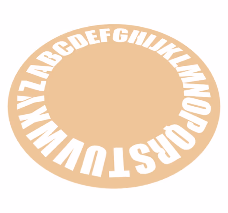 Vinyl Teppich Alphabet kreisförmiges alphabet-layout - TenStickers