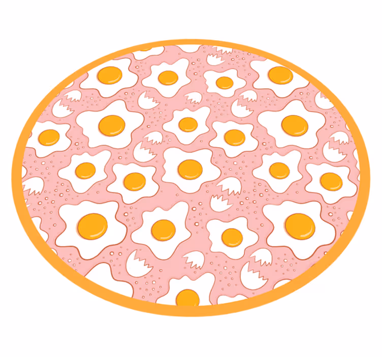 Vinyl Teppich Küche Spiegeleier - TenStickers