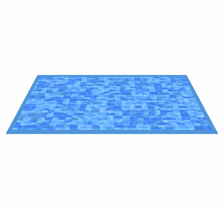 Vinyl Teppich Imitation Struktur welliges blaues mosaik - TenStickers