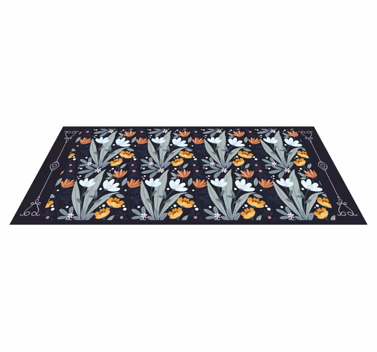 Vinyl Teppich Blumen blumenarrangement-muster - TenStickers