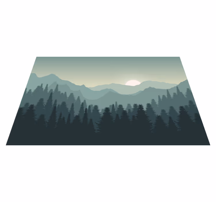 Vinylteppich Natur Berge in der sonne - TenStickers