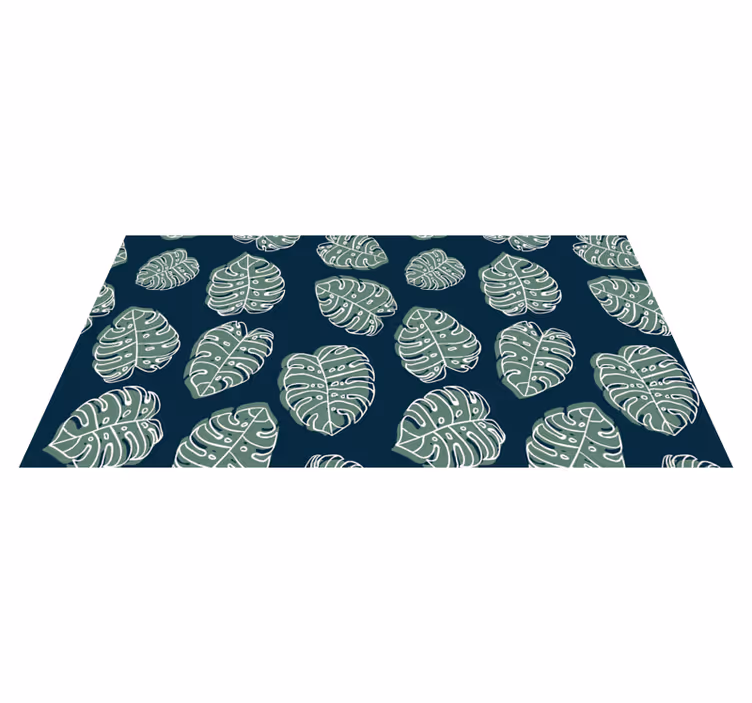 Vinylteppich Natur Grüne und blaue monstera deliciosa - TenStickers