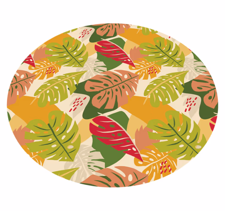 Vinyl Teppich Blumen tropisches laubmuster - TenStickers