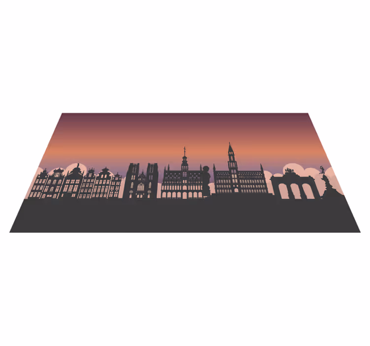 Vinylteppich modern Brüsseler illustration - TenStickers
