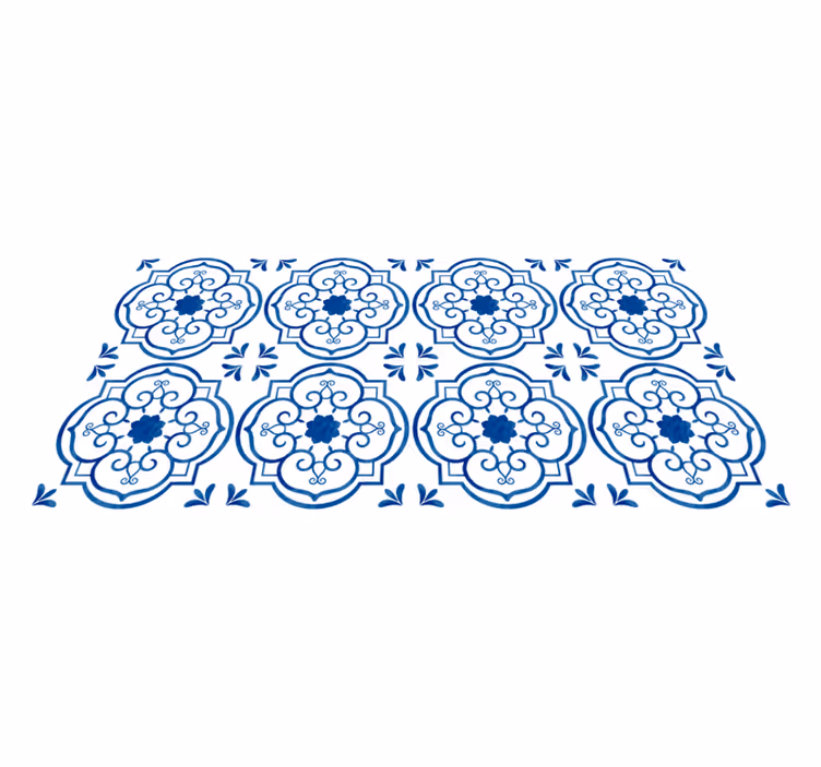 Vinylteppich blau Blaue badezimmerfliesen - TenStickers