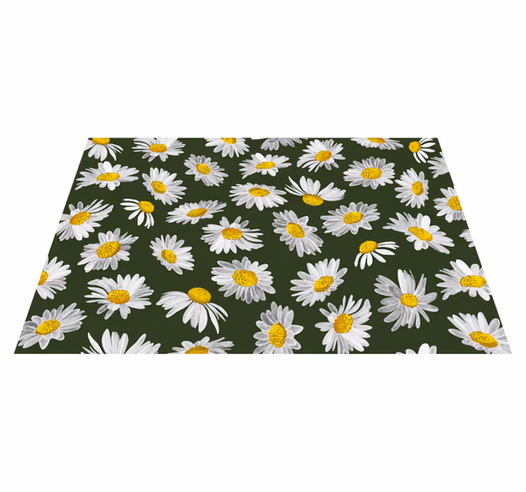 Vinyl Teppich Blumen gänseblümchen freude - TenStickers