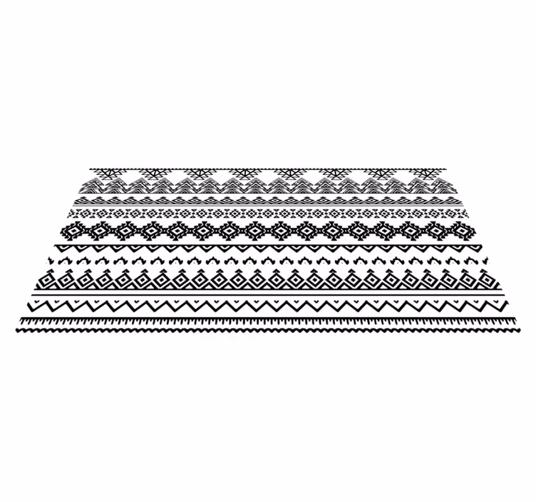 Vinylteppich geometrisch schwarzweiss-druck - TenStickers