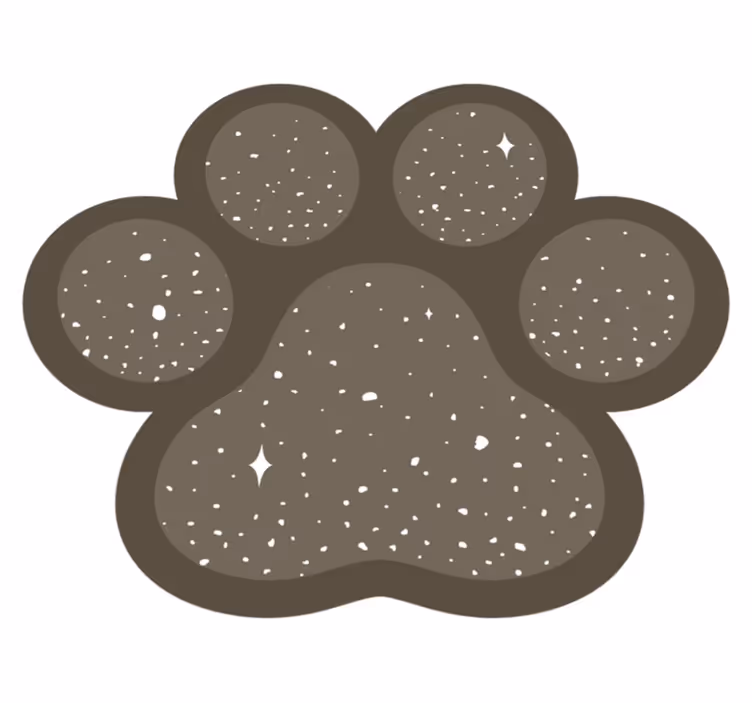 Vinyl Teppich Tiermuster pfotenabdruckform - TenStickers