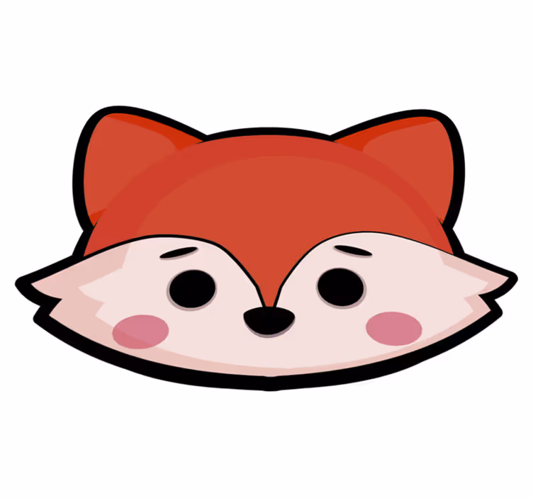 Vinyl Teppich Kinder süße fuchsform - TenStickers