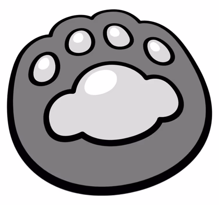 Vinyl Teppich Tiere pfotenabdruck - TenStickers