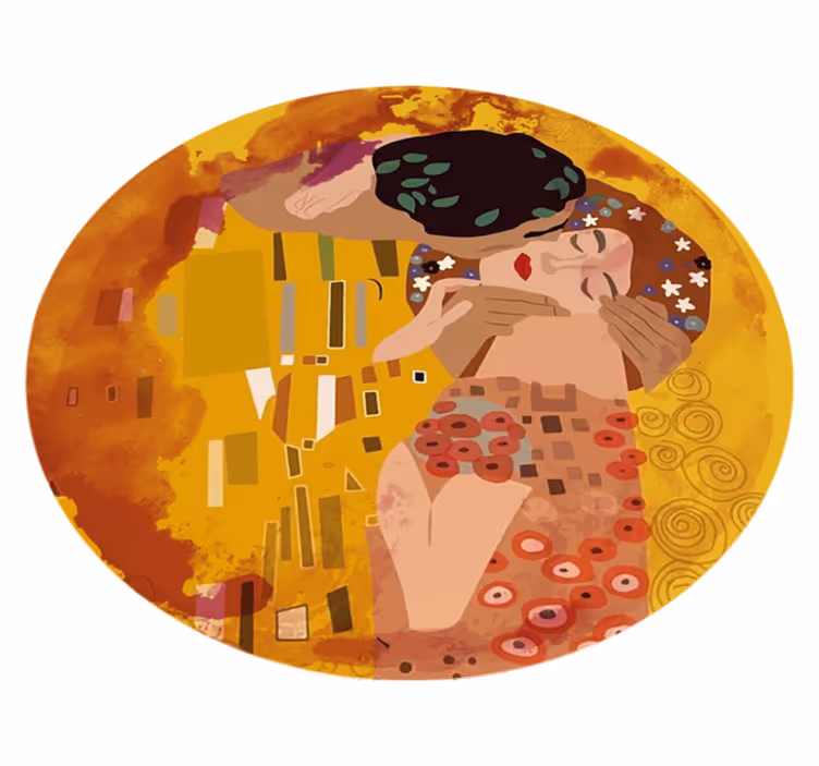 Vinylteppich Vintage Klimts kuss - TenStickers