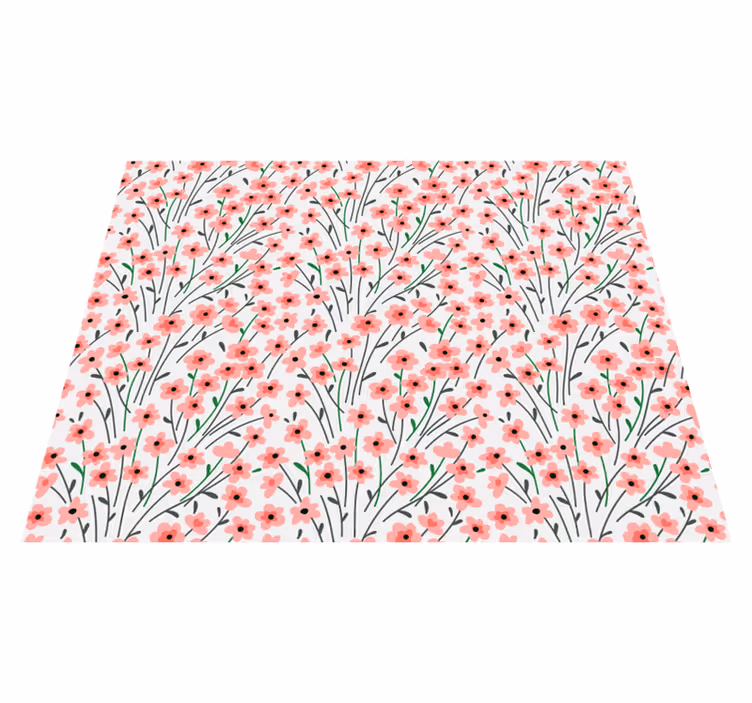 Vinyl Teppich Blumen blumenblüten-design - TenStickers