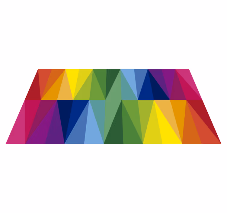 Vinyl Teppich geometrisch buntes dreieckiges array - TenStickers
