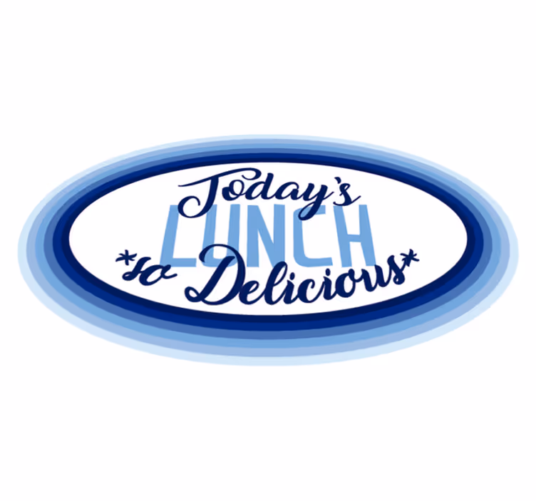 Vinyl Teppich Text mittagessen so lecker - TenStickers
