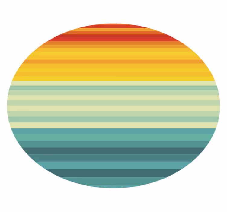 Vinylteppich Streifen regenbogen streifen kreis - TenStickers