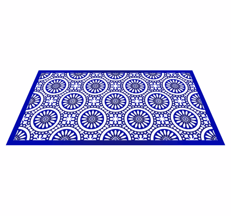 Vinyl Teppich Mandala eingekreistes mandala-muster - TenStickers