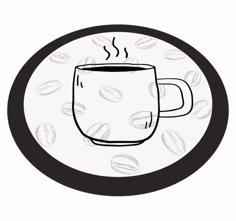 Vinyl Teppich Küche Cuo kaffee auf weißem Hintergrund - TenStickers