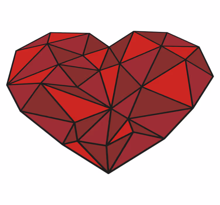 Vinylteppich geometrisch Geometrisches herz - TenStickers