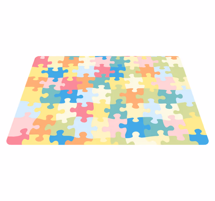 Vinylteppich kindlich Bunte puzzleteile - TenStickers