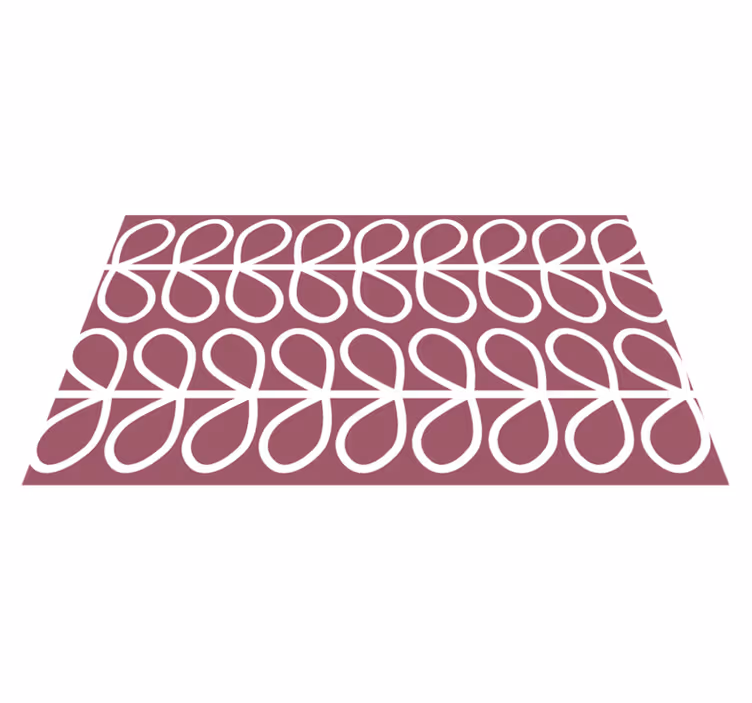 Vinyl Teppich geometrisch abstraktes blattmuster - TenStickers