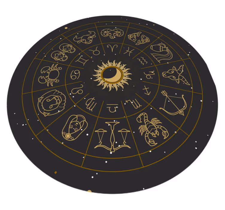 Vinylteppich modern Gold Sternzeichen - TenStickers