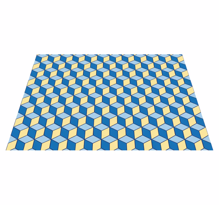 Vinylteppich geometrisch Vinyl teppich küche 3d-effekt - TenStickers