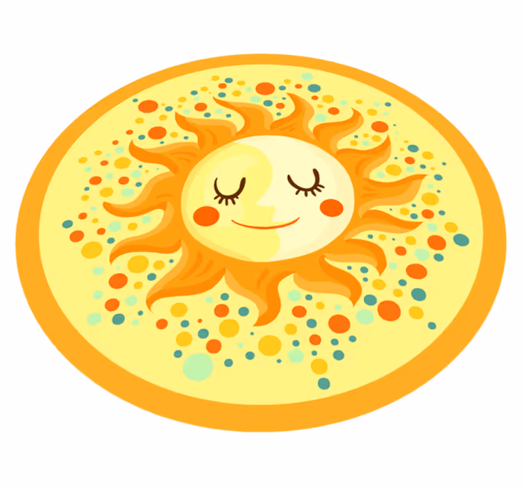 Vinylteppich Natur Gelbe sonne - TenStickers