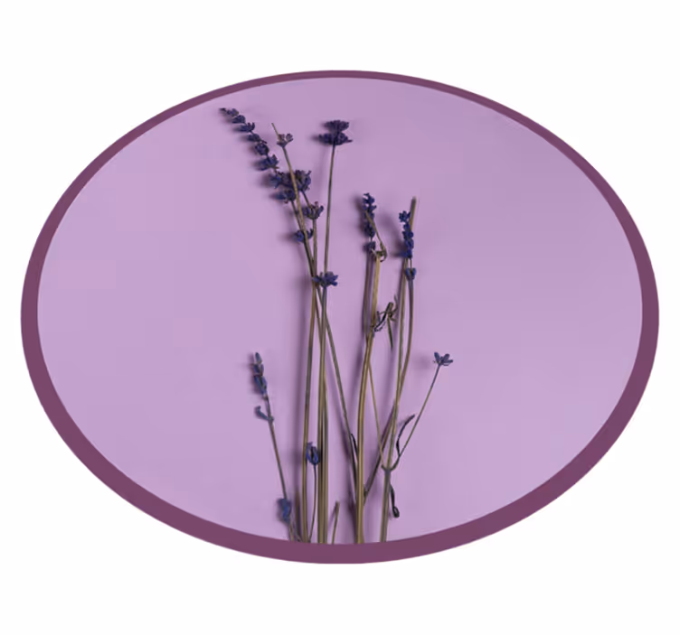 Vinyl Teppich Blumen lavendel-silhouette - TenStickers