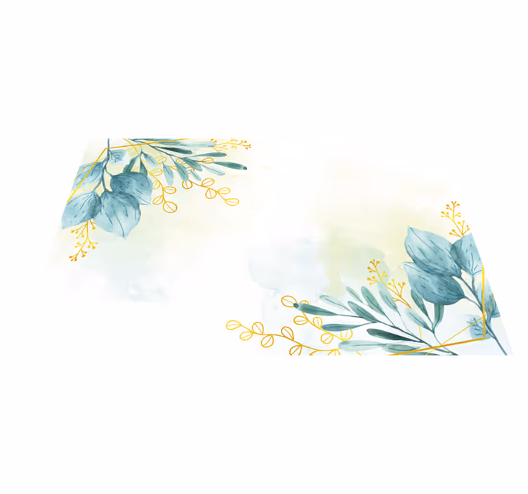 Vinyl Teppich Blumen botanisches motiv eleganz - TenStickers