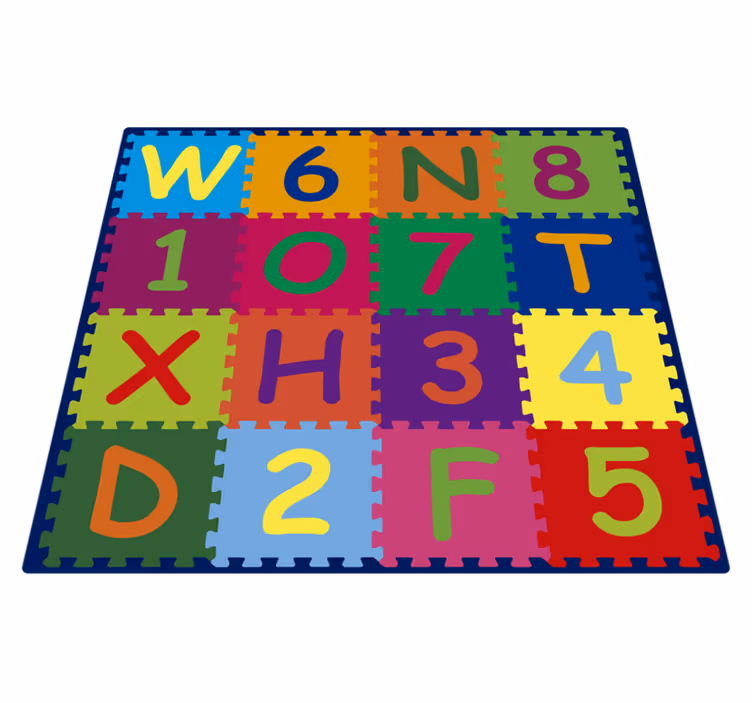 Vinyl Teppich Alphabet alphabet-puzzle - TenStickers